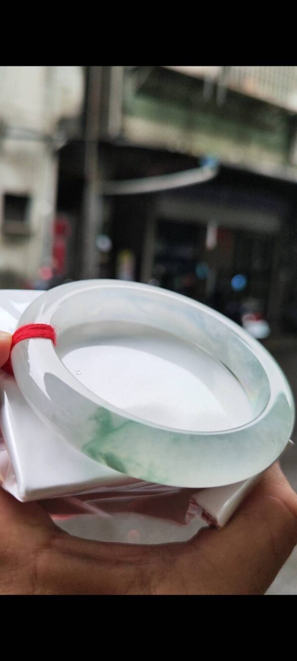 ✨ 大手圍放光玻璃種飄花 正圈厚庄手鐲