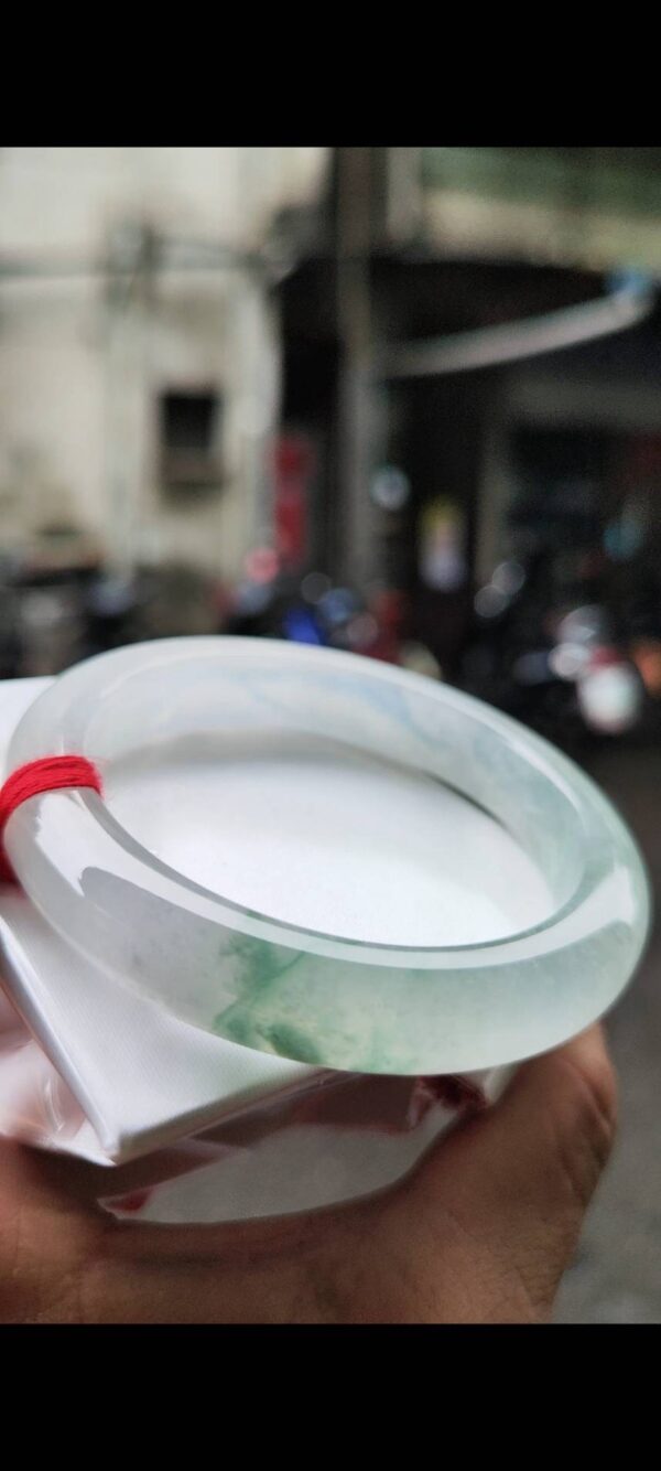 ✨ 大手圍放光玻璃種飄花 正圈厚庄手鐲