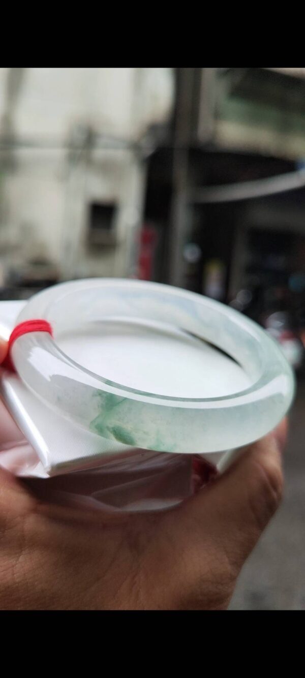 ✨ 大手圍放光玻璃種飄花 正圈厚庄手鐲