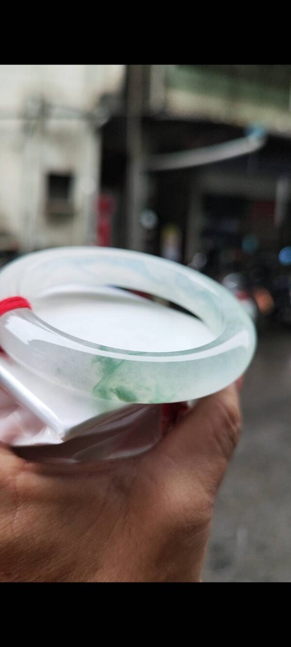 ✨ 大手圍放光玻璃種飄花 正圈厚庄手鐲