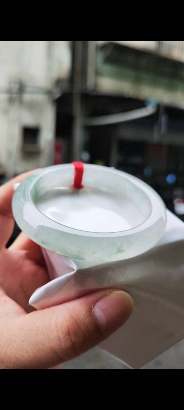 ✨ 大手圍放光玻璃種飄花 正圈厚庄手鐲