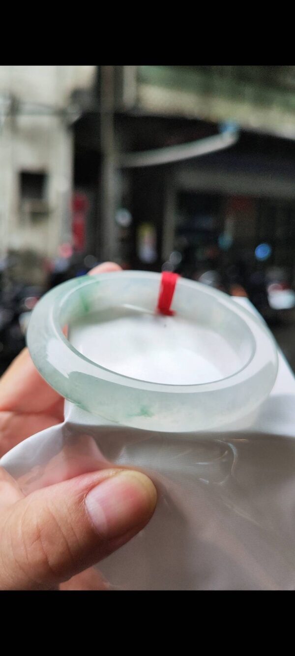 ✨ 大手圍放光玻璃種飄花 正圈厚庄手鐲