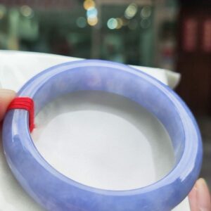 🌸 冰透濃紫羅蘭手鐲｜天然緬甸玉A貨 🌸