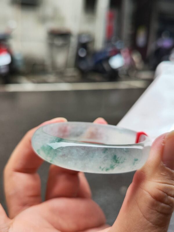 ✨ 頂級放光玻璃種飄綠花 正圈手鐲💚 天然緬甸玉A貨