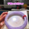 🌸 濃豔粉紫羅蘭手鐲｜天然緬甸玉A貨 🌸