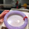🌸 濃豔粉紫羅蘭手鐲｜天然緬甸玉A貨 🌸