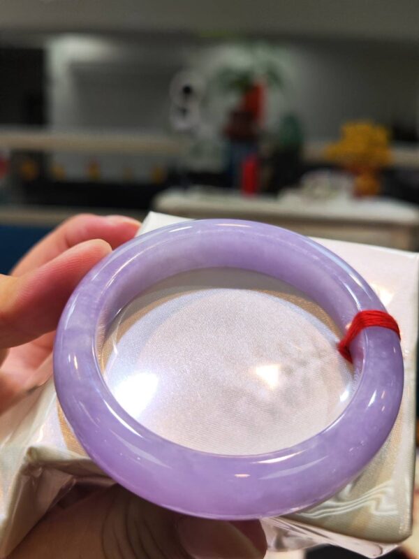 🌸 濃豔粉紫羅蘭手鐲｜天然緬甸玉A貨 🌸