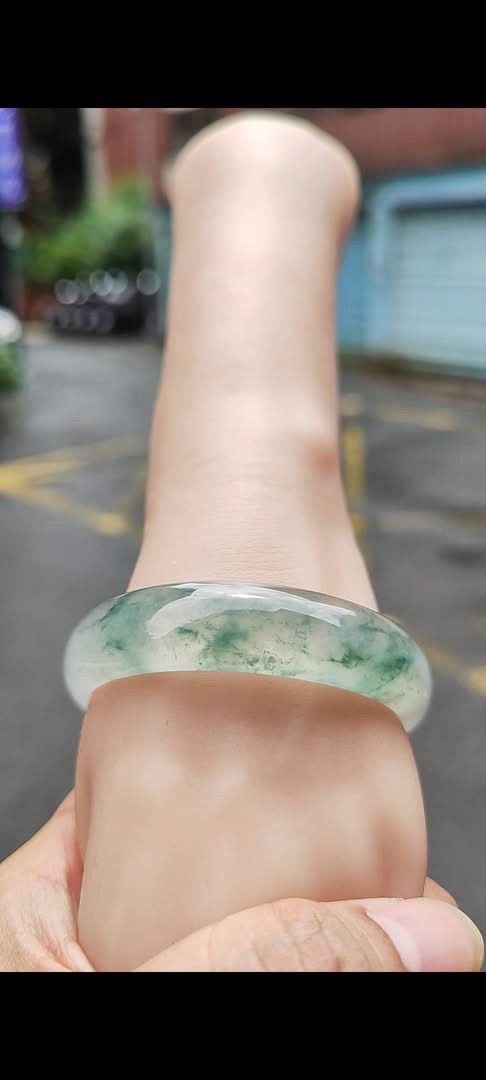img_1445 ✨ 頂級放光玻璃種寬版飄花 正圈手鐲