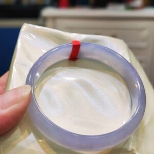 🌸 冰種紫羅蘭正圈手鐲｜天然緬甸玉A貨 🌸