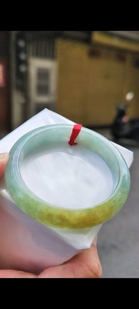 ✨ 冰種飄蜜黃正圈手鐲💚 天然緬甸玉A貨