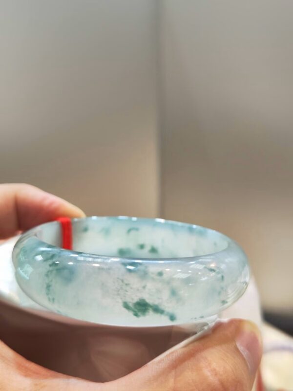 img_5475-2 ✨ 頂級木拿放光玻璃種飄花正圈手鐲💚 天然緬甸玉A貨