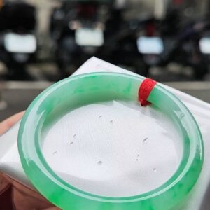 ✨ 冰種飄陽綠正圈圓骨手鐲💚 天然緬甸玉A貨