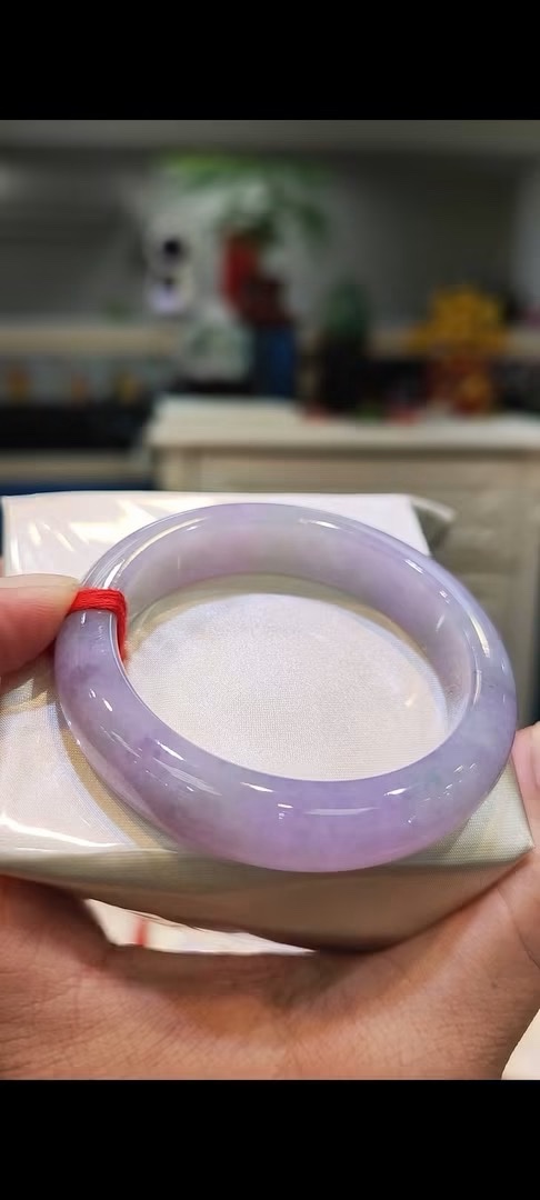 濃豔粉紫羅蘭春彩手鐲｜天然緬甸玉A貨 🌸