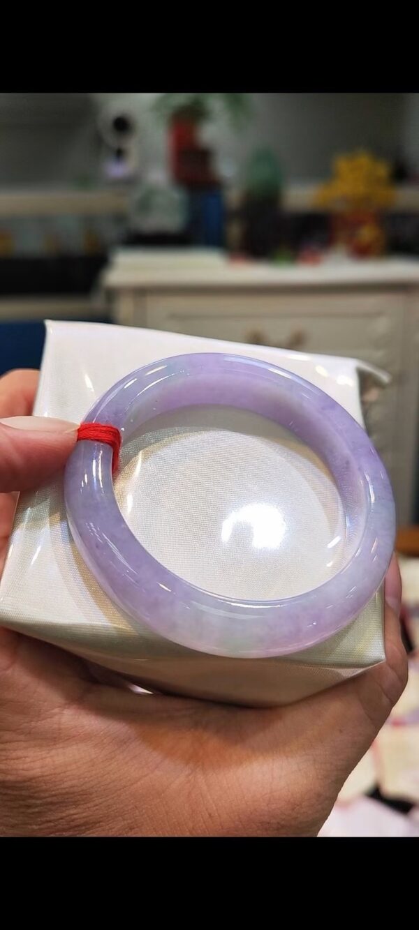 濃豔粉紫羅蘭春彩手鐲｜天然緬甸玉A貨 🌸