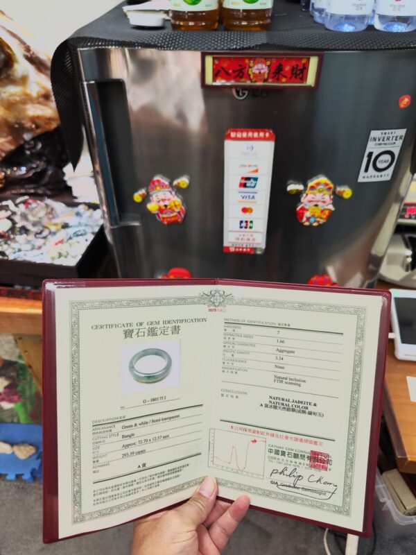 冰種飄綠花正圈手鐲💚 天然緬甸玉A貨