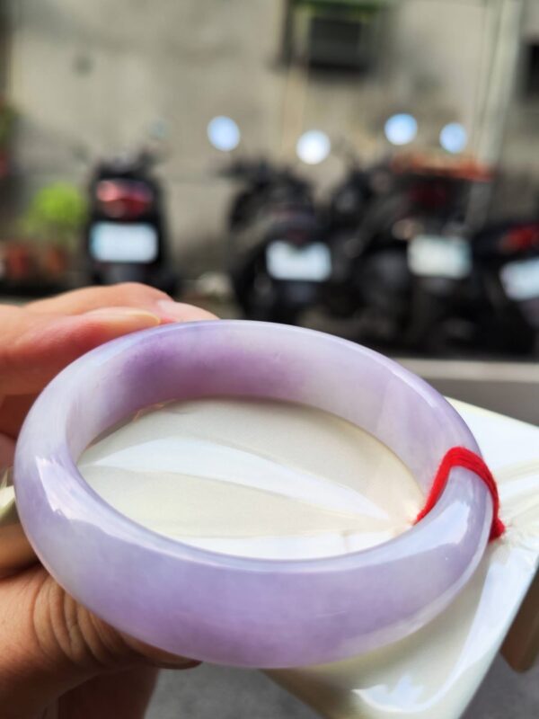 🌸 超寬版濃豔粉紫羅蘭手鐲｜天然緬甸玉A貨 🌸