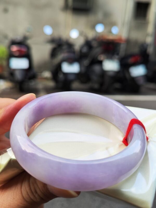🌸 超寬版濃豔粉紫羅蘭手鐲｜天然緬甸玉A貨 🌸