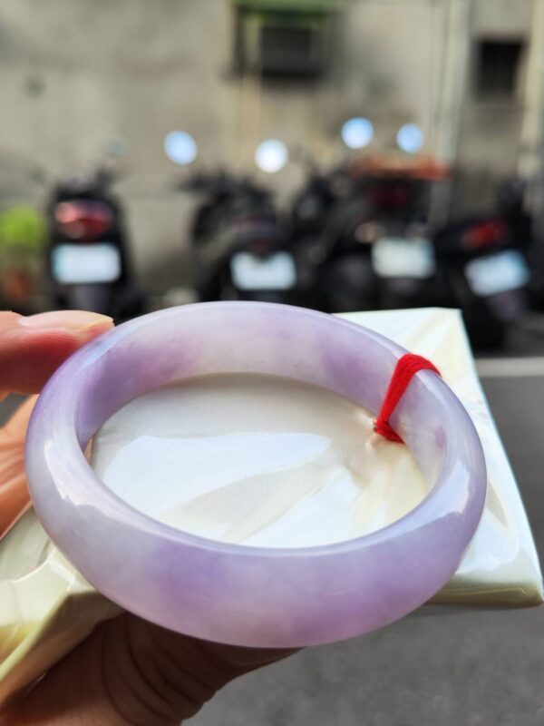 🌸 超寬版濃豔粉紫羅蘭手鐲｜天然緬甸玉A貨 🌸