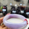 🌸 超寬版濃豔粉紫羅蘭手鐲｜天然緬甸玉A貨 🌸