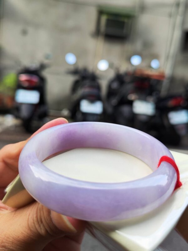 🌸 超寬版濃豔粉紫羅蘭手鐲｜天然緬甸玉A貨 🌸