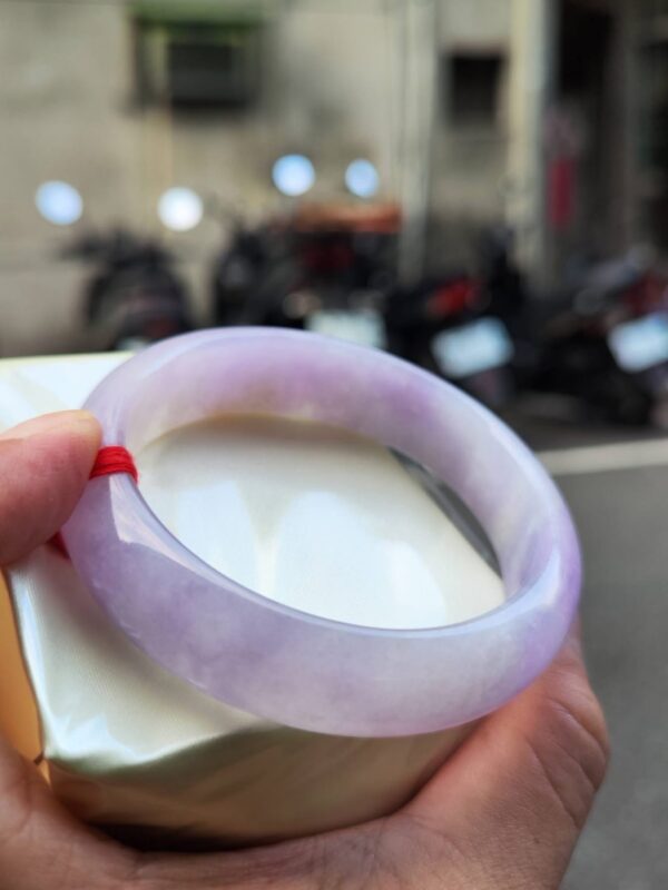 🌸 超寬版濃豔粉紫羅蘭手鐲｜天然緬甸玉A貨 🌸