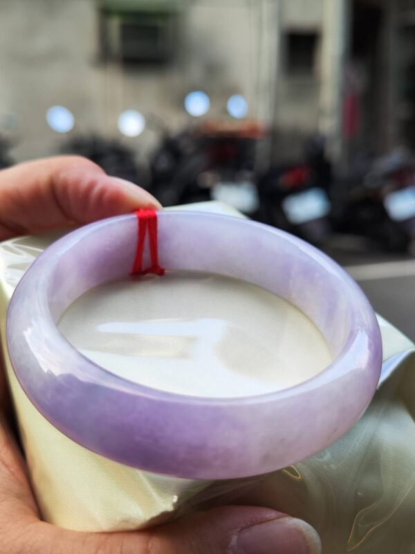 🌸 超寬版濃豔粉紫羅蘭手鐲｜天然緬甸玉A貨 🌸