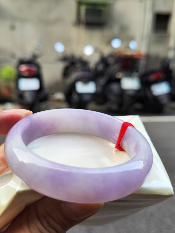 🌸 超寬版濃豔粉紫羅蘭手鐲｜天然緬甸玉A貨 🌸