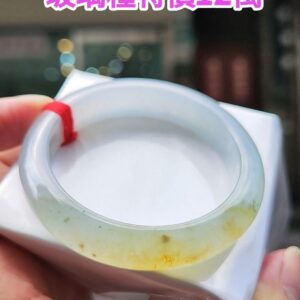 ✨放光玻璃種飄蜜黃正圈手鐲💚 天然緬甸玉A貨