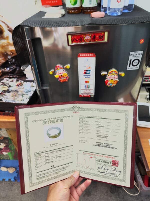 ✨放光玻璃種飄蜜黃正圈手鐲💚 天然緬甸玉A貨