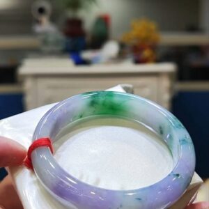 🌸 濃豔紫羅蘭春彩手鐲｜天然緬甸玉A貨 🌸