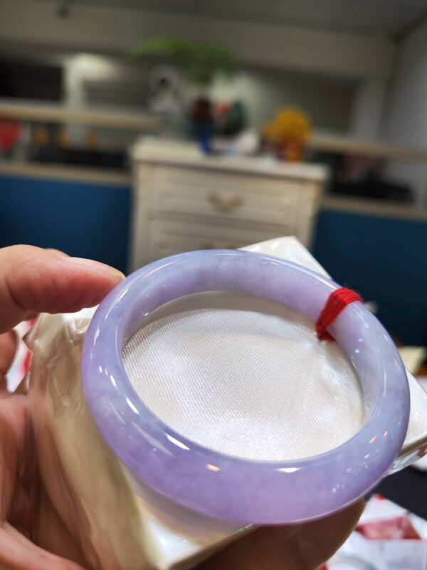 🌸 冰透濃豔紫羅蘭春彩手鐲｜天然緬甸玉A貨 🌸