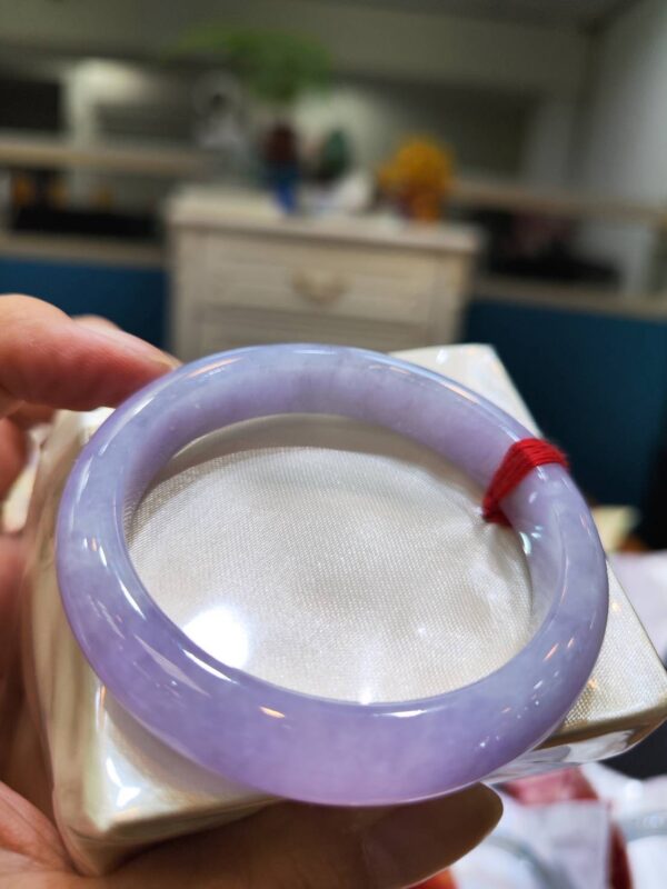 🌸 冰透濃豔紫羅蘭春彩手鐲｜天然緬甸玉A貨 🌸