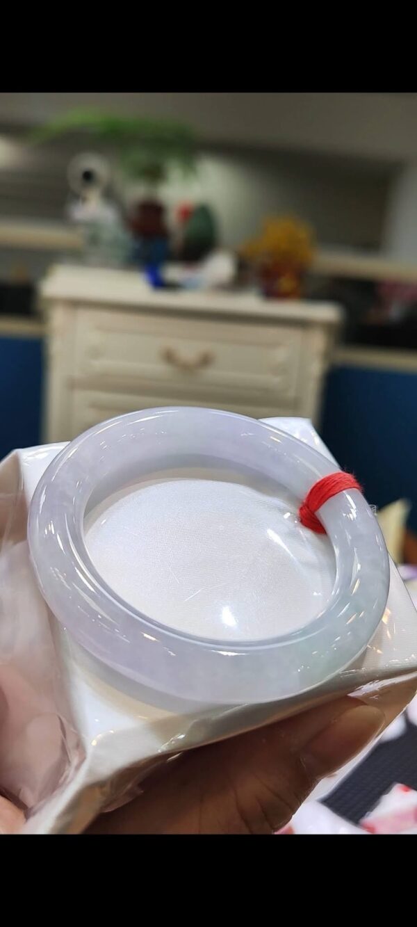 🌸 淡紫羅蘭春彩手鐲｜天然緬甸玉A貨 🌸