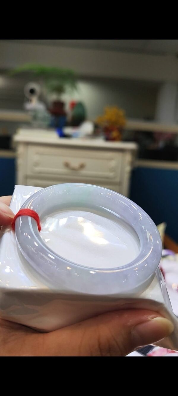 🌸 淡紫羅蘭春彩手鐲｜天然緬甸玉A貨 🌸