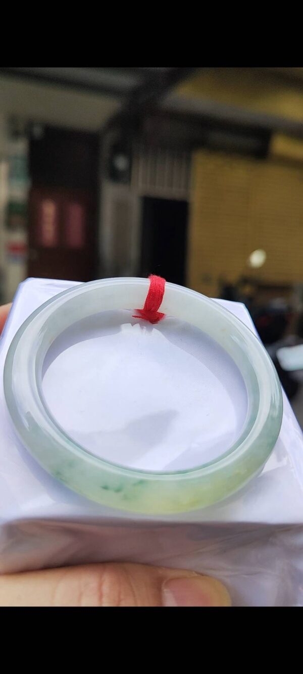 冰種三彩正圈手鐲｜天然緬甸玉A貨