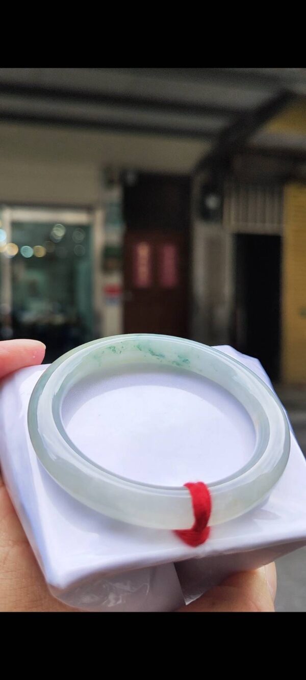 冰種三彩正圈手鐲｜天然緬甸玉A貨