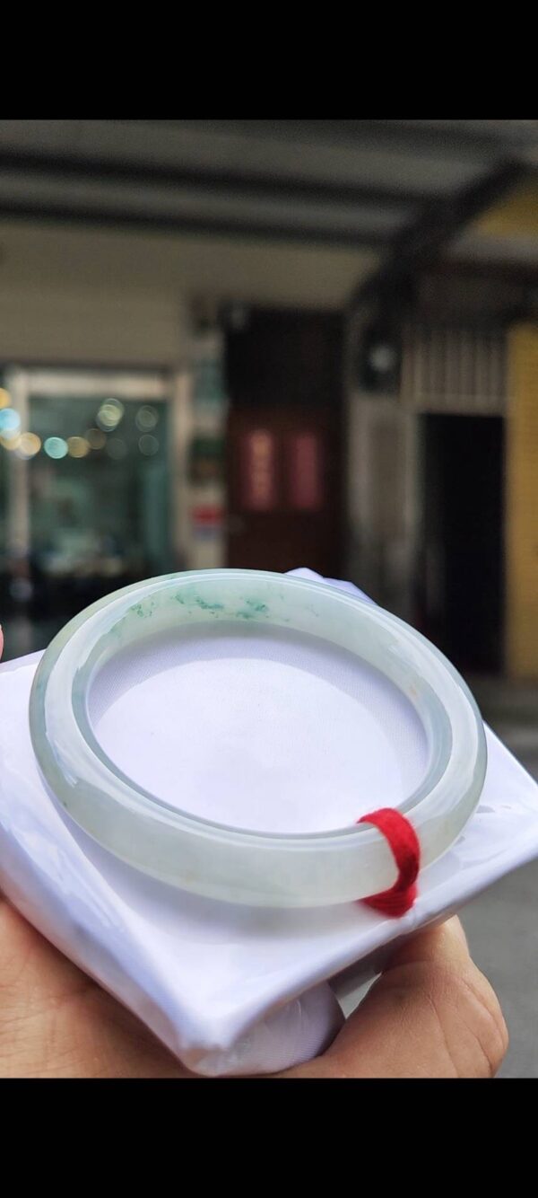 冰種三彩正圈手鐲｜天然緬甸玉A貨
