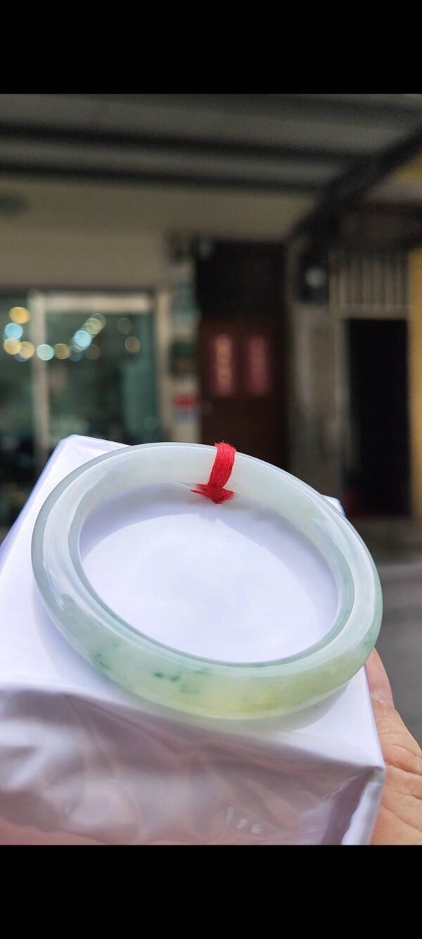 冰種三彩正圈手鐲｜天然緬甸玉A貨