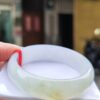 🌸 冰種飄蜜黃寬版正圈手鐲｜天然緬甸玉A貨 🌸