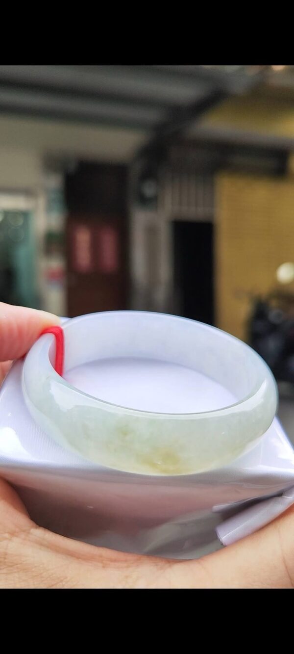 🌸 冰種飄蜜黃寬版正圈手鐲｜天然緬甸玉A貨 🌸