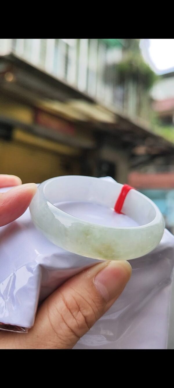 🌸 冰種飄蜜黃寬版正圈手鐲｜天然緬甸玉A貨 🌸