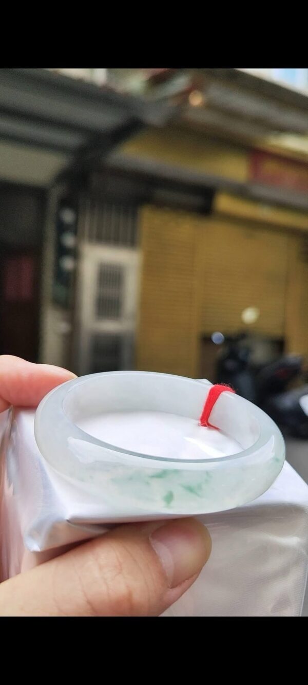 ✨冰玻種飄花正圈手鐲💚 天然緬甸玉A貨