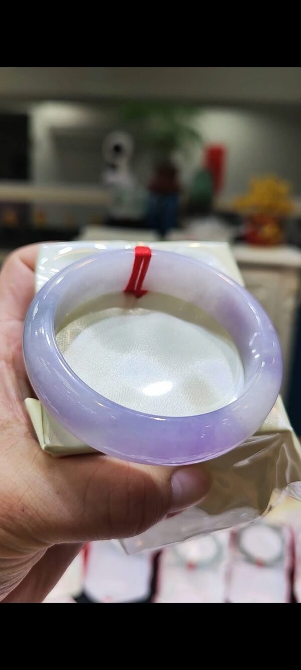 🌸 超寬版濃豔粉紫羅蘭手鐲｜天然緬甸玉A貨 🌸