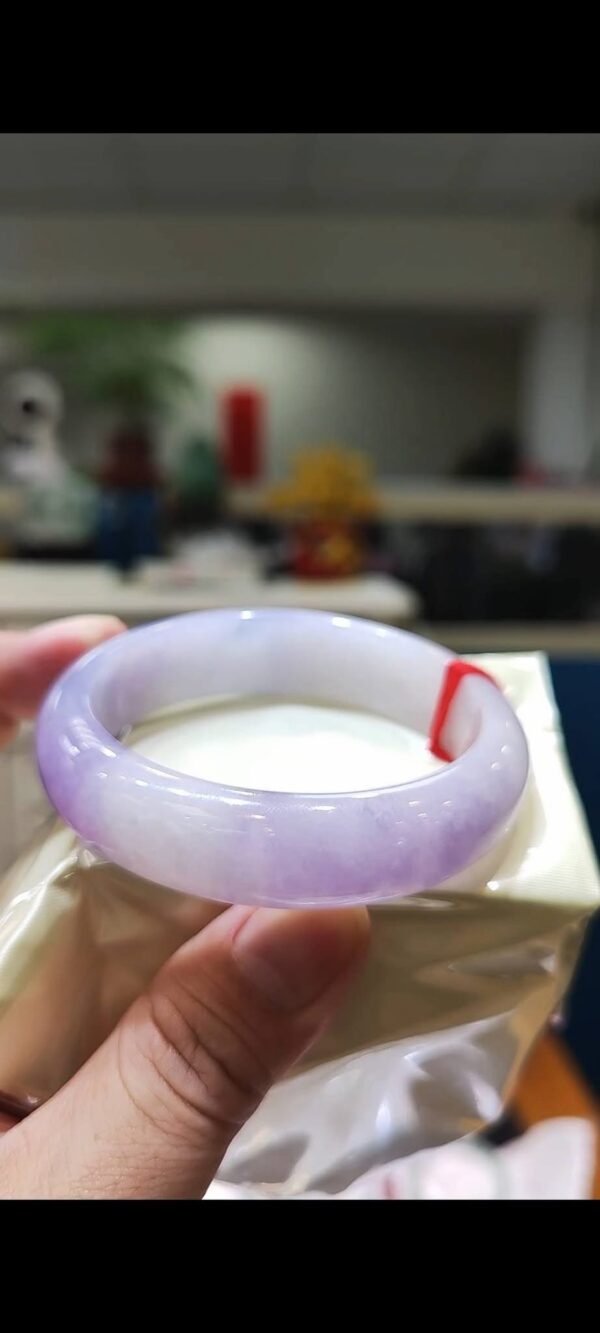 🌸 超寬版濃豔粉紫羅蘭手鐲｜天然緬甸玉A貨 🌸