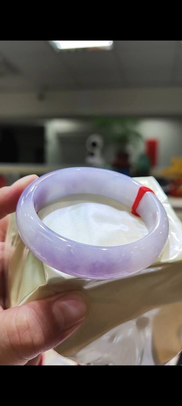 🌸 超寬版濃豔粉紫羅蘭手鐲｜天然緬甸玉A貨 🌸