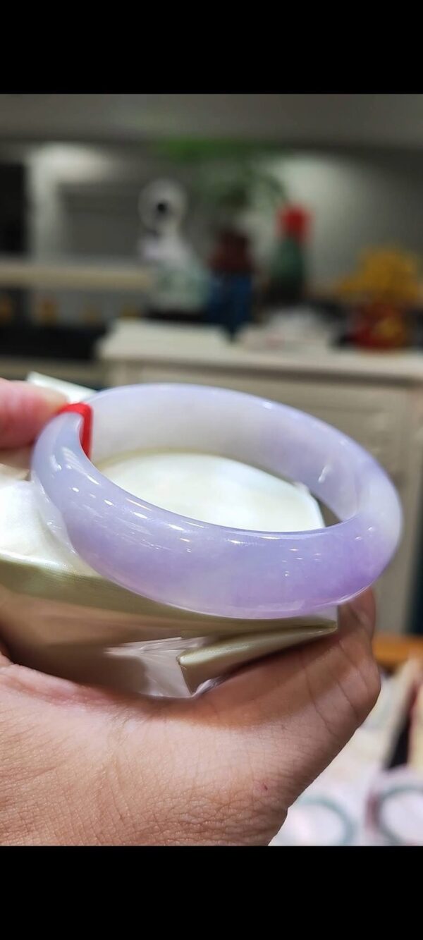 🌸 超寬版濃豔粉紫羅蘭手鐲｜天然緬甸玉A貨 🌸