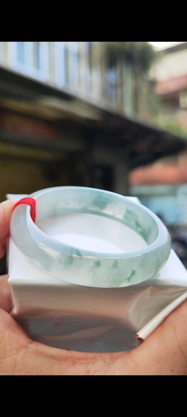 ✨放光玻璃種飄花正圈手鐲💚 天然緬甸玉A貨