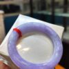 🌸 濃豔粉紫羅蘭圓骨手鐲｜天然緬甸玉A貨 🌸