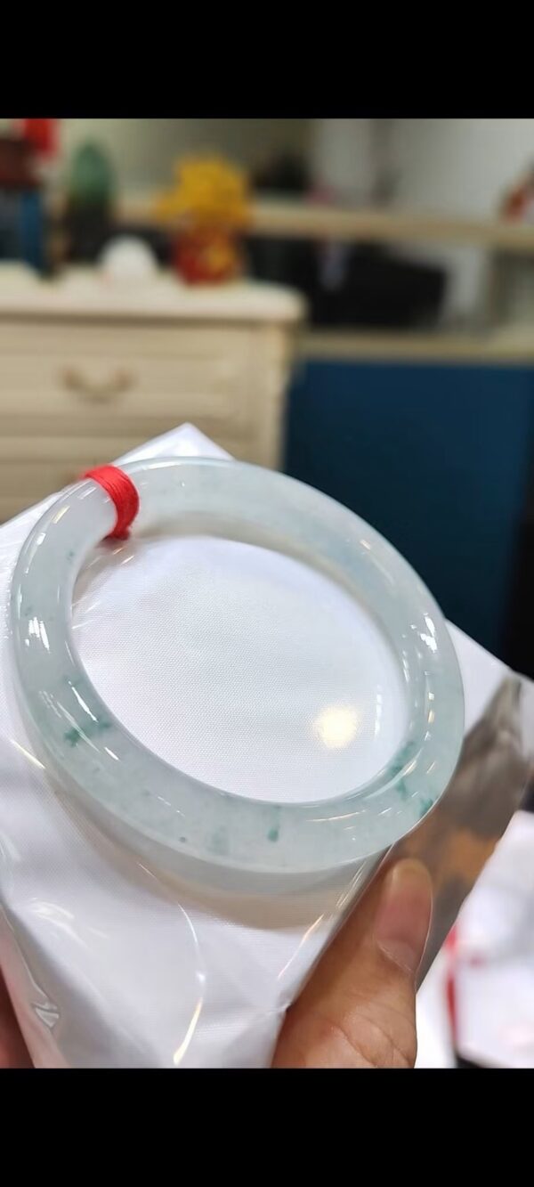 img_8920-3 ✨放光玻璃種圓骨飄綠花正圈手鐲💚 天然緬甸玉A貨