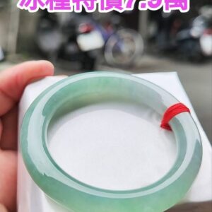 ✨ 冰種滿色正圈圓骨手鐲💚 天然緬甸玉A貨